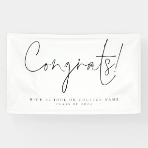 Banderoles Félicitations Classe 2024 Script College Grad