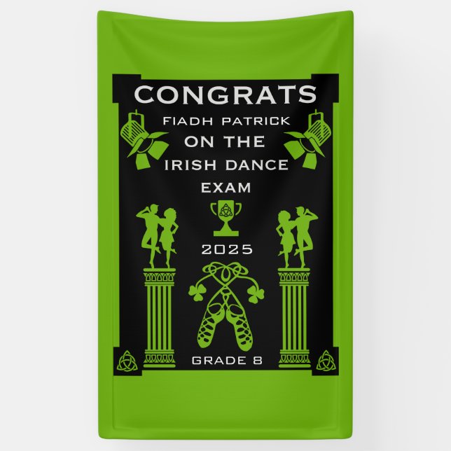 Banderoles Félicitations de danse irlandaise (Vertical)