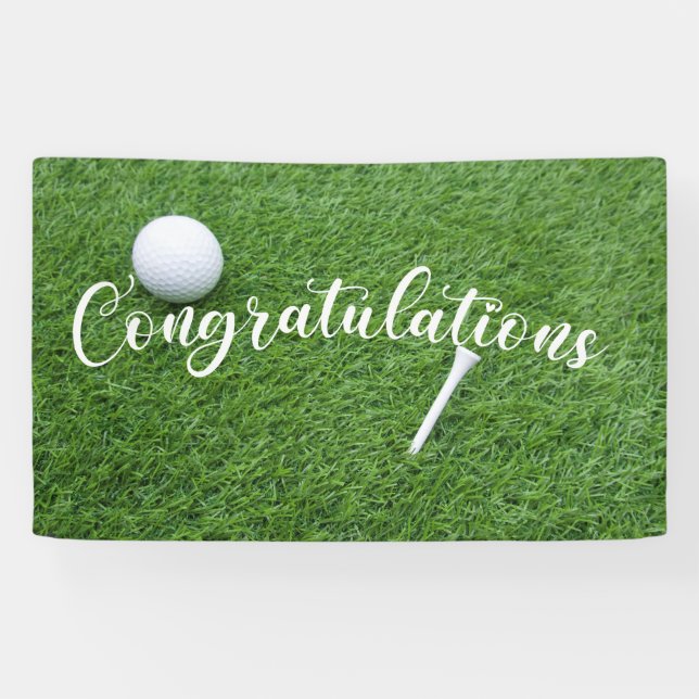 Banderoles Félicitations de golf pour l'herbe verte (Horizontal)