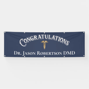 Banderoles Félicitations Dentist Dental Modern Blue Grad