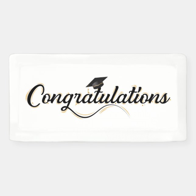 Banderoles Félicitations Diplôme de Cap Calligraphie (Horizontal)