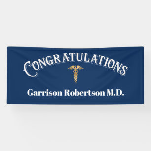 Banderoles Félicitations Docteur MD diplômé