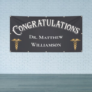 Banderoles Félicitations Docteur Médicale Graduation