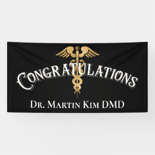 Banderoles Félicitations Elegant Dentist Graduation Médicale
