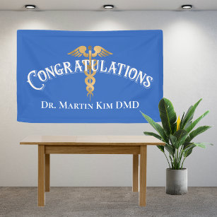 Banderoles Félicitations Elégant Docteur Médicale Graduation