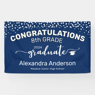 Banderoles Félicitations Félicitations à la 8e année Graduate