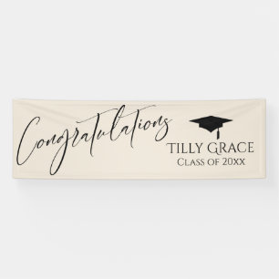 Banderoles Félicitations Graduate Class of Cream