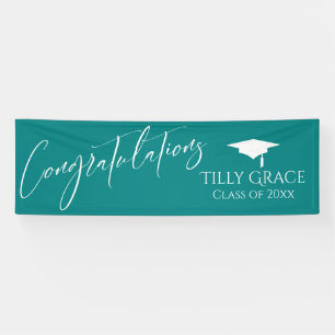 Banderoles Félicitations Graduate Classe de Turquoise