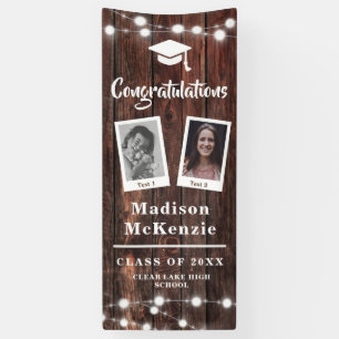 Banderoles Félicitations Graduation Party Rustic Modern 2 - P