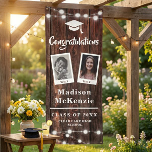 Banderoles Félicitations Graduation Party Rustic Modern 2 - P