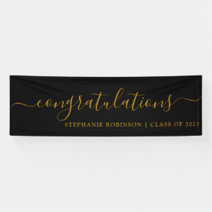Banderoles Félicitations Moderne Gold Custom Graduation
