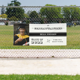 Banderoles Félicitations Monogramme blanc et foncé