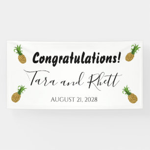 Banderoles Félicitations Pineapple Wedding Reception Banner