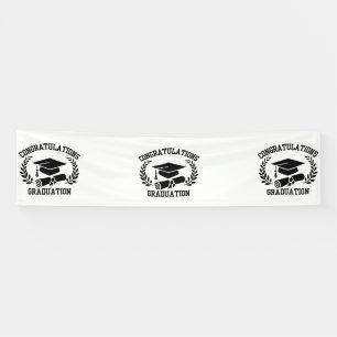 Banderoles Félicitations pour la Graduation 2.5x10 Vinyl Bann