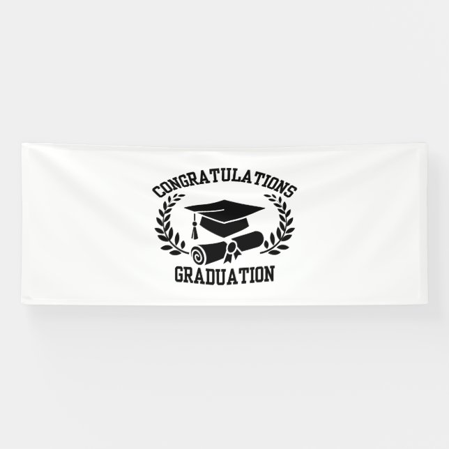Banderoles Félicitations pour la Graduation 4x10 Vinyl Banner (Horizontal)