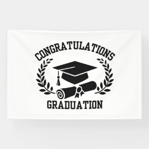 Banderoles Félicitations pour la Graduation 4x6 Vinyl Banner