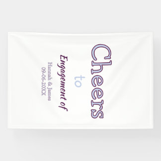 Banderoles félicitations pour les fiançailles de nom pastel m
