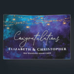 Banderoles Félicitations Rustic Tea Lights Stars Fiançailles<br><div class="desc">Élégant et moderne style mariage fiançailles félicitations bannière pour le couple nouvellement engagé. Souhaitez à votre couple heureux une citation inspirante "Puisse votre amour toujours grandir" ou autre message personnel. Monogramme avec les noms des couples pour créer votre propre bannière de fête. Parfait pour les fêtes de mariage aussi !...</div>