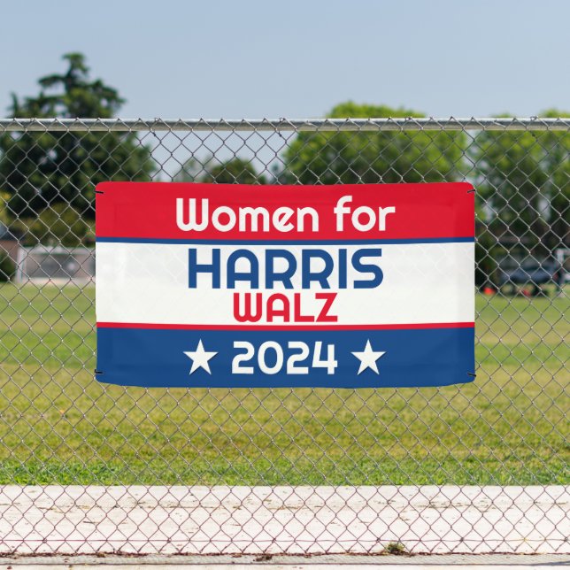 Banderoles Femmes pour Harris Walz 2024 Big (Insitu)