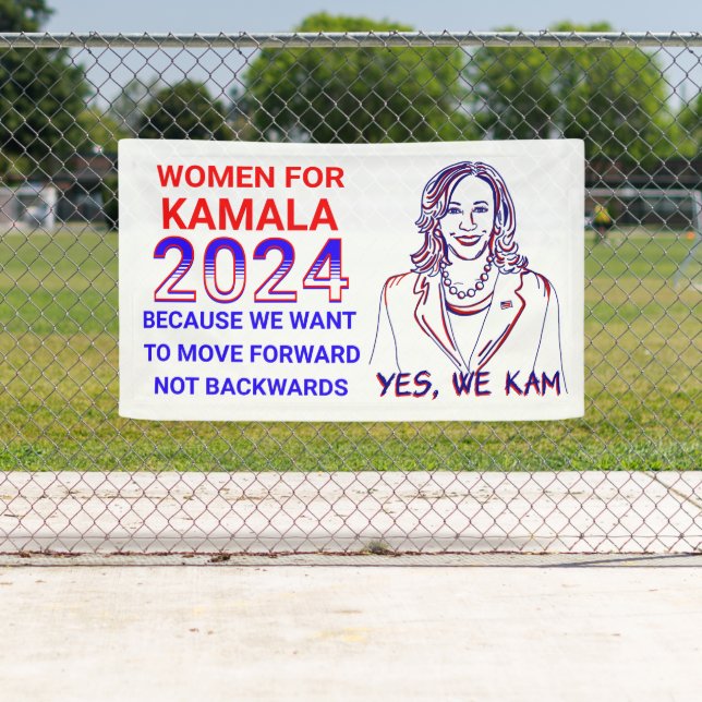 Banderoles Femmes pour l'élection de Kamala Harris 2024 (En situation)