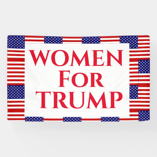BANDEROLES FEMMES POUR TRUMP (Horizontal)