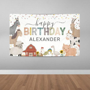 Banderoles Ferme de la grange anniversaire mignon