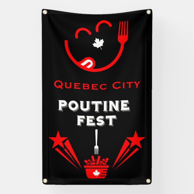 Banderoles Festival canadien de Poutine (Verticale)