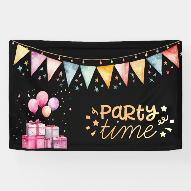 Banderoles Fête Colorée (Horizontal)