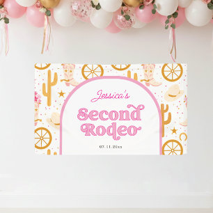 Banderoles Fête d'anniversaire 2ème Rodéo Cowgirl de l'Ouest