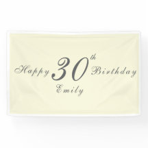 Fête d'anniversaire 30 ans crème élégante moderne