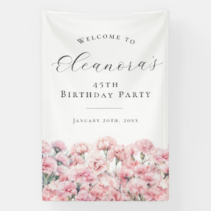 Banderoles Fête d'anniversaire 45 ans Fleur de naissance de j
