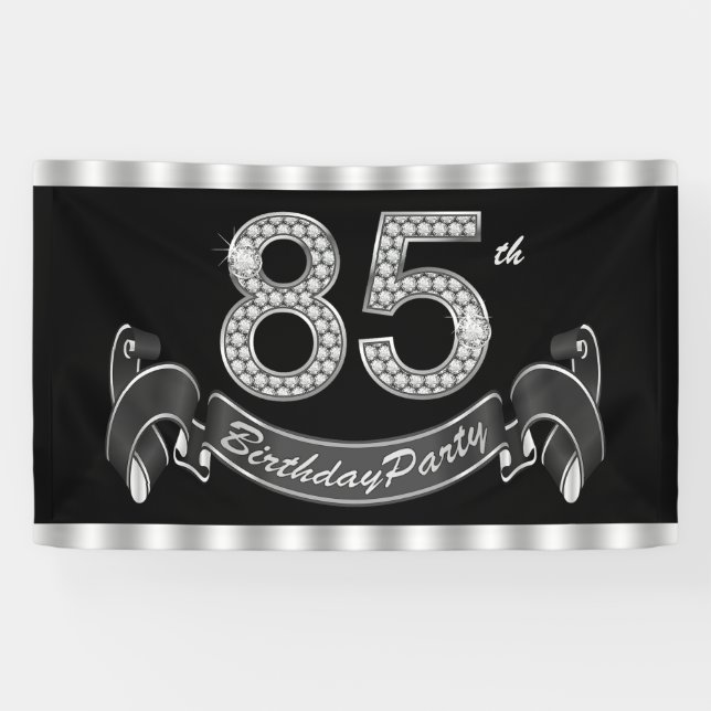 Banderoles Fête d'anniversaire 85 ans (Horizontal)