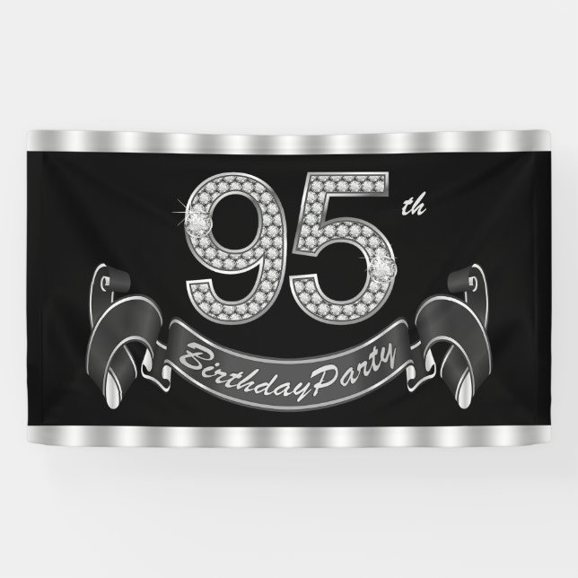 Banderoles Fête d'anniversaire 95 ans (Horizontal)