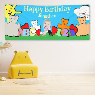 Banderoles Fête d'anniversaire d'animaux mignons amusants per