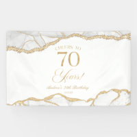 Fête d'anniversaire de 70 ans en Agate Or Blanc Él