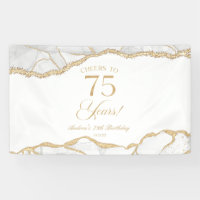 Fête d'anniversaire de 75 ans en Agate Or Blanc Él