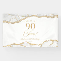 Fête d'anniversaire de 90 ans en Agate et Or Blanc
