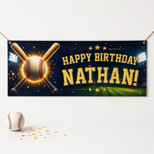 Banderoles Fête d'anniversaire de baseball Sports Joyeux Anni