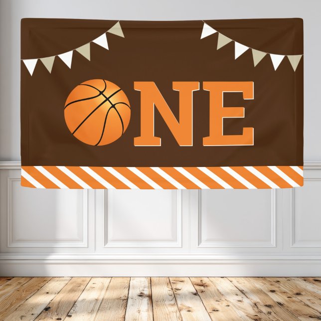Banderoles Fête d'anniversaire de basketball 1ère année (Créateur téléchargé)