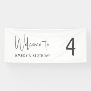 Banderoles Fête d'anniversaire de bienvenue neutre et minimal