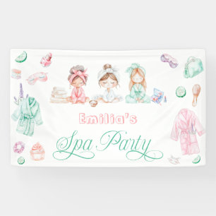 Banderoles Fête d'anniversaire de fille de soirée au spa