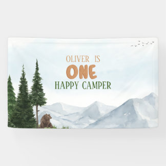 Banderoles Fête d'anniversaire de Forest Boy Happy Camper