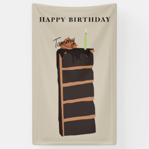 Banderoles Fête d'anniversaire de gâteau au chocolat