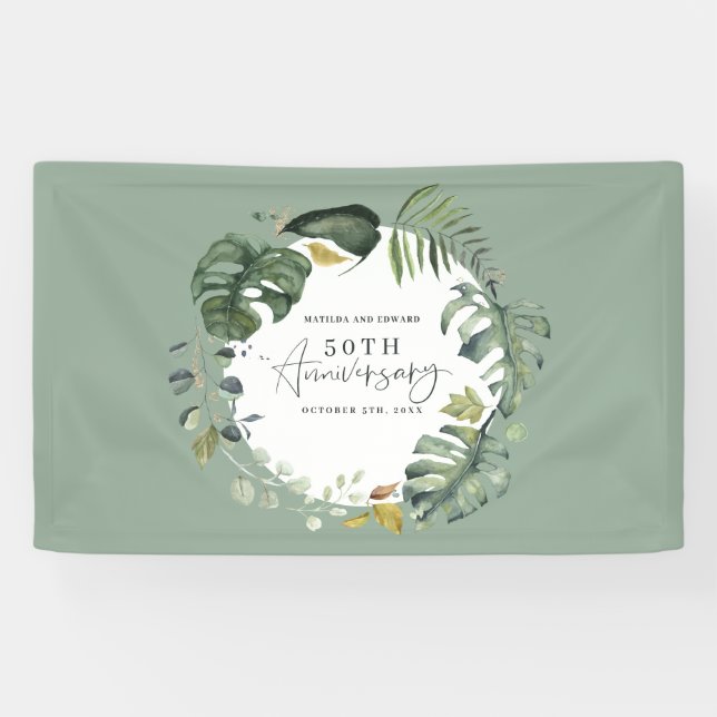 Banderoles Fête d'anniversaire de mariage de photo de (Horizontal)