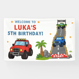Banderoles Fête d'anniversaire de Monster Truck