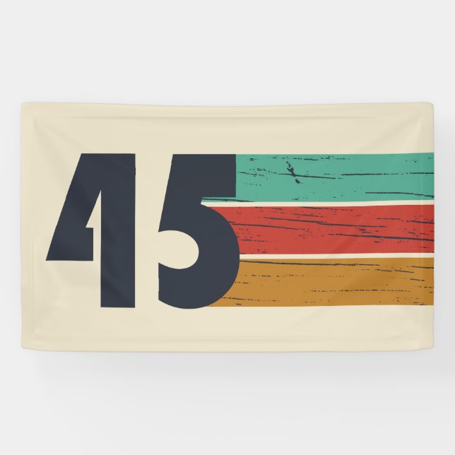 Banderoles Fête d'anniversaire de naissance en 1945 (Horizontal)