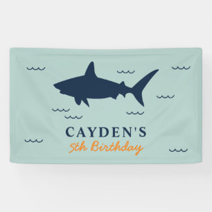 Banderoles Fête d'anniversaire de requin