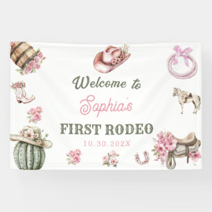 Banderoles Fête d'anniversaire de rodéo de première cowgirl o