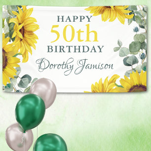 Banderoles Fête d'anniversaire des 50 ans de Tournesol