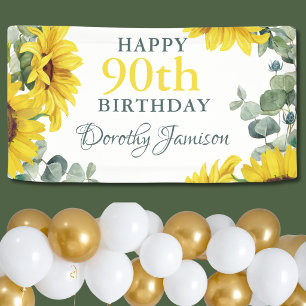 Banderoles Fête d'anniversaire des 90 ans de Tournesol